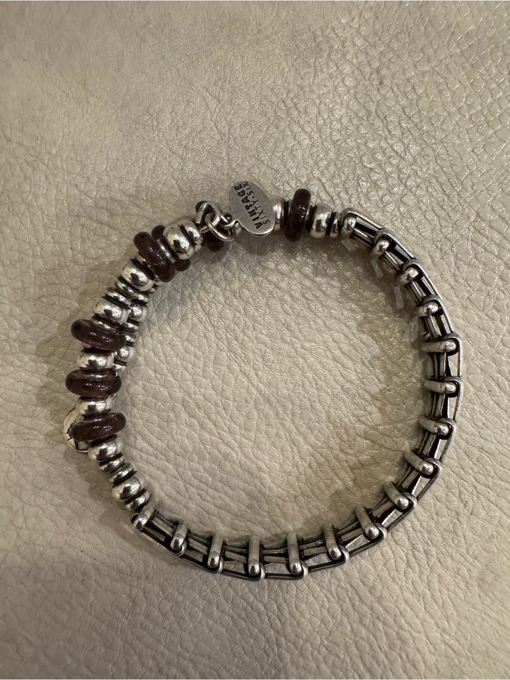 Alex and Ani Vintage Sixty Six Fleetwood Wrap Amethyst
